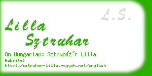 lilla sztruhar business card